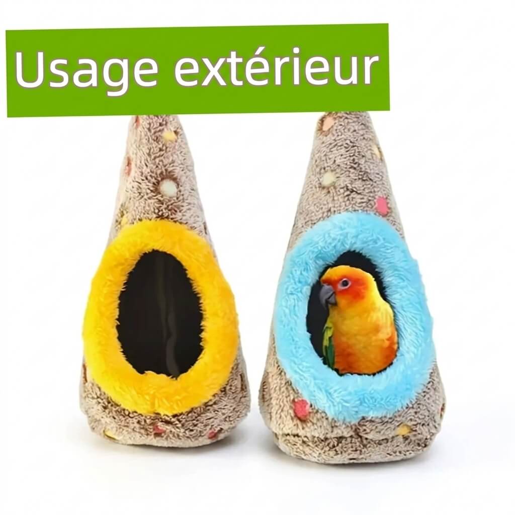 Nid Perroquet Douillet en Coton – Hamac Chaud et Confortable