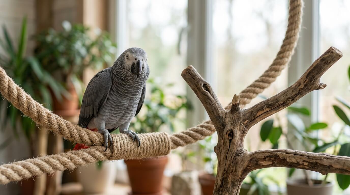 Perchoir corde ou bois perroquet : quel est le meilleur ?